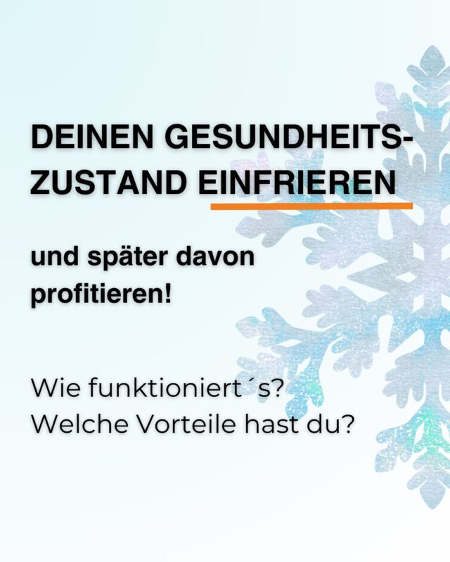 𝗚𝗲𝘀𝘂𝗻𝗱𝗵𝗲𝗶𝘁 𝗲𝗶𝗻𝗳𝗿𝗶𝗲𝗿𝗲𝗻 – 𝗴𝗲𝗵𝘁 𝗱𝗮𝘀 𝘄𝗶𝗿𝗸𝗹𝗶𝗰𝗵?❄️
Wenn du selbstständig bist, freiberuflich arbeitest, über der Jahresarbeitsentgeltgrenze von 73.800€ verdienst oder eine Beamtenlaufbahn anstrebst, weißt du:
👉 Der Einstieg in die private Krankenversicherung (PKV) kann schwierig werden – vor allem, wenn der Gesundheitszustand nicht mehr ganz „tipptopp“ ist.
Aber was wäre, wenn du deinen aktuellen Gesundheitszustand einfach „speichern“ könntest? 
Genau hier kommt der Optionstarif ins Spiel.
💡 Er sichert dir heute deine Gesundheit für später, ganz ohne Risiko, dass neue Diagnosen dir irgendwann den Weg in die PKV verbauen.
𝗙𝗹𝗲𝘅𝗶𝗯𝗲𝗹 𝗯𝗹𝗲𝗶𝗯𝗲𝗻 𝘂𝗻𝗱 𝘀𝗽𝗮̈𝘁𝗲𝗿 𝗽𝗿𝗼𝗳𝗶𝘁𝗶𝗲𝗿𝗲𝗻!
Wie das genau funktioniert? Swipe dich durch und erfahre es!😉
#PKV #Optionstarif #Gesundheit #Versicherungswissen #Zukunftplanen
★★★★viv Freiburg – Deine Experten für individuelle Versicherungsberatung. Wir sorgen dafür, dass du rundum abgesichert bist.